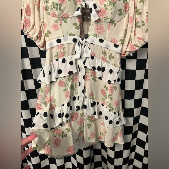 For Love And Lemons Butterscotch Tiered Mini Dress - Picture 7 of 16